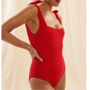 & Other Stories Red One Piece Swimsuit